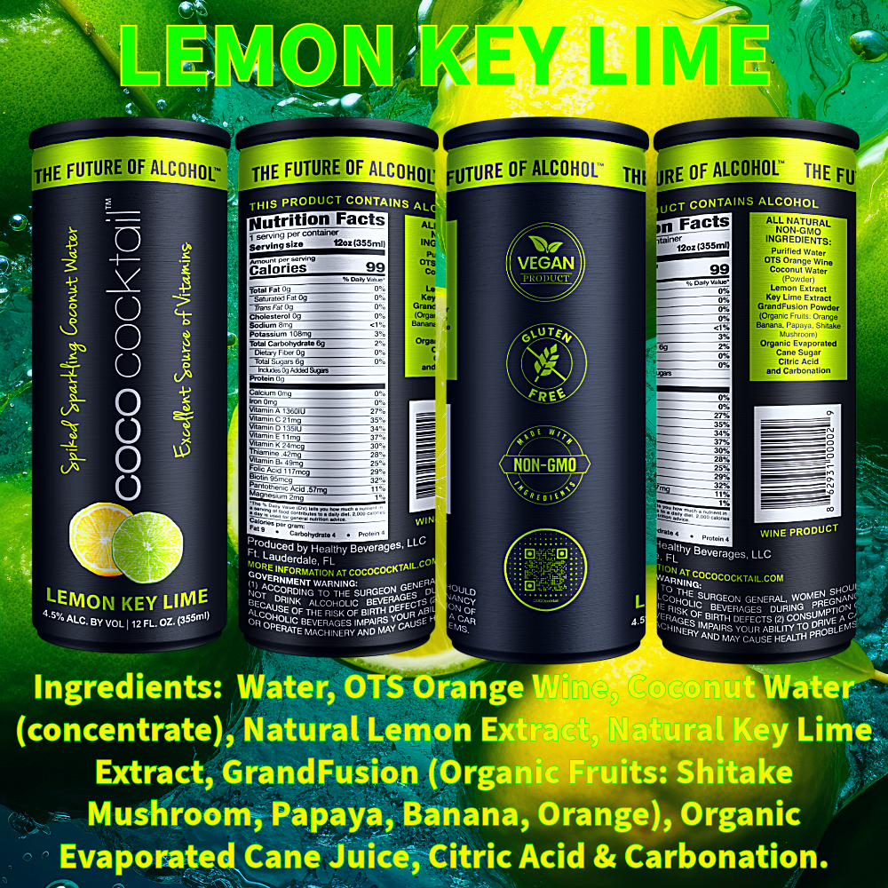 COCO COCKTAIL - Lemon Key Lime (24-can case)