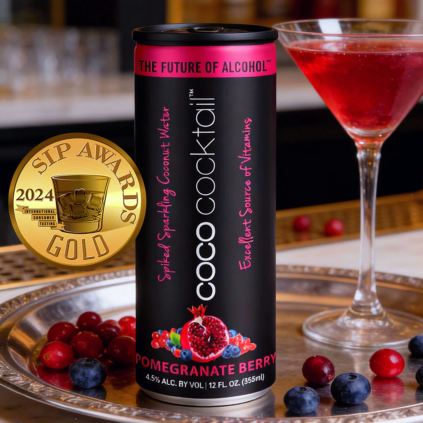 COCO COCKTAIL - POMEGRANATE BERRY (24-can case)